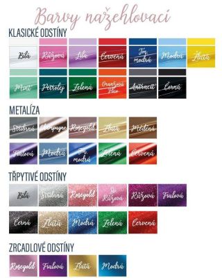 Aktualizovaný vzorník nažehlovacích barev. Všechny folie jsou vhodné na bavlnu, polyester či směs bavlny a polyesteru....
